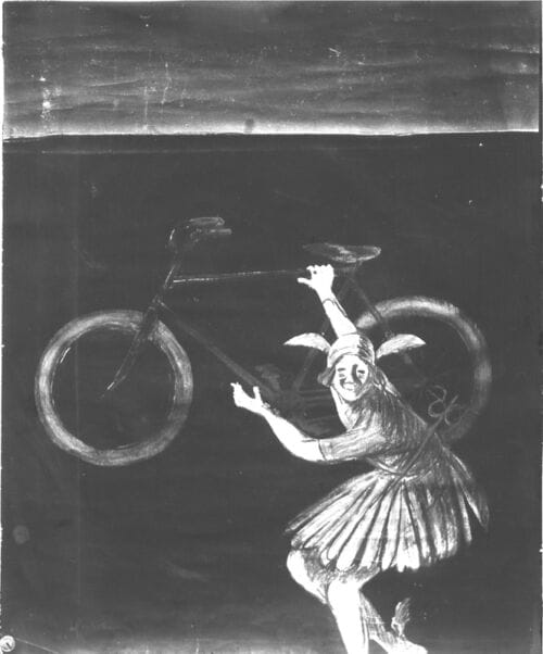 Photo d'esquisse publicitaire : Vélo d'Hermès