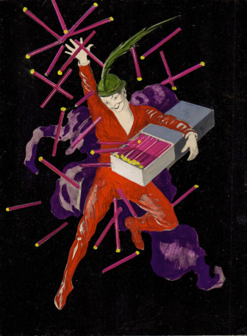 Photo peinte publicitaire : Allumettes