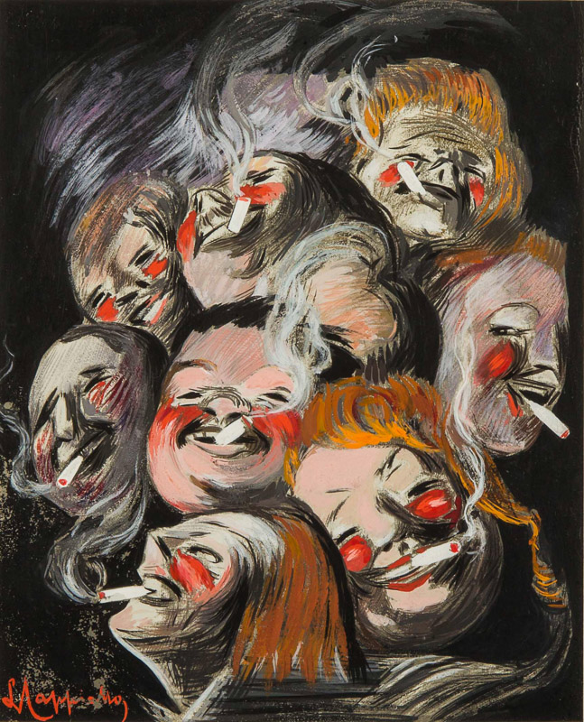 Photo peinte publicitaire : Cigarettes