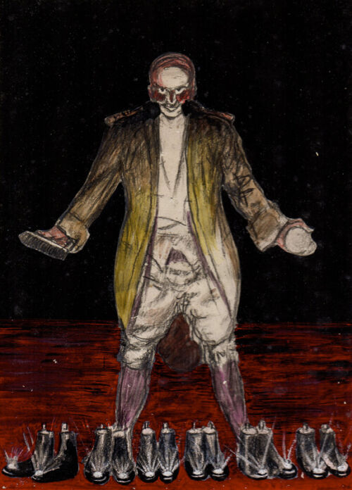 1919 - On est sur une scène de théâtre. Un valet de chambre