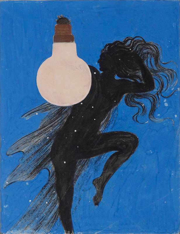 Advertising sketch photo: Electric lamp