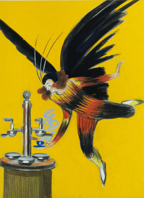 Photo peinte publicitaire : Machine à café