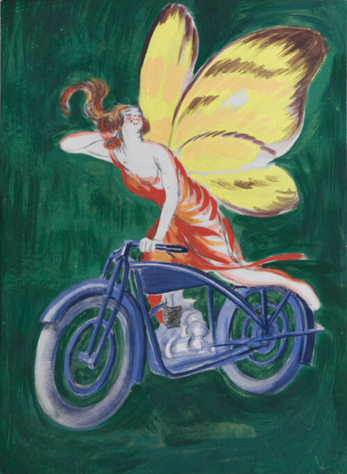 Photo peinte publicitaire : Moto