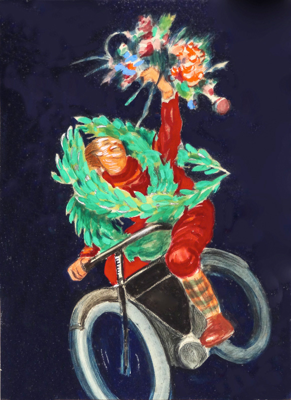 Photo peinte publicitaire : Motocyclette