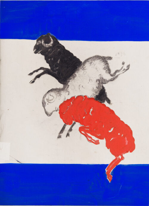 Photo peinte publicitaire : Moutons