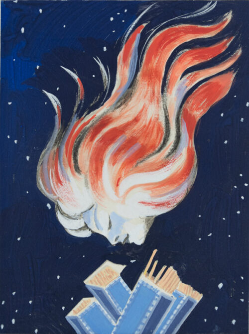 Photo peinte publicitaire : Pâtes "La Comète"