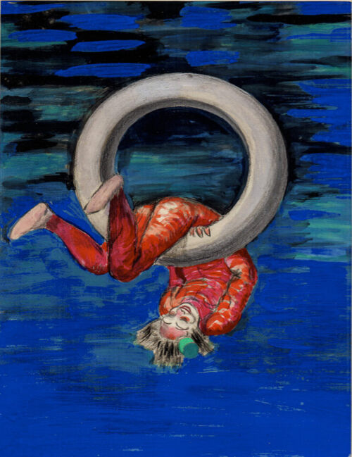 1920 - Un enfant s'amuse dans un pneu suspendu. - Leonetto Cappiello