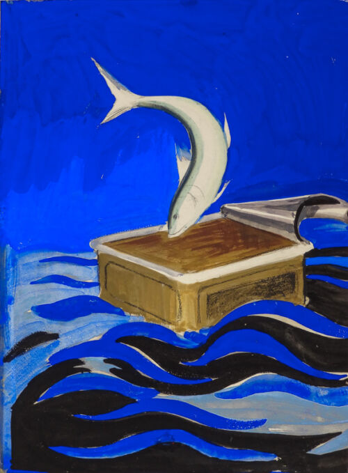 Photo peinte publicitaire : Sardines