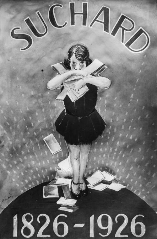 1926 - Une fillette debout sur un globe
