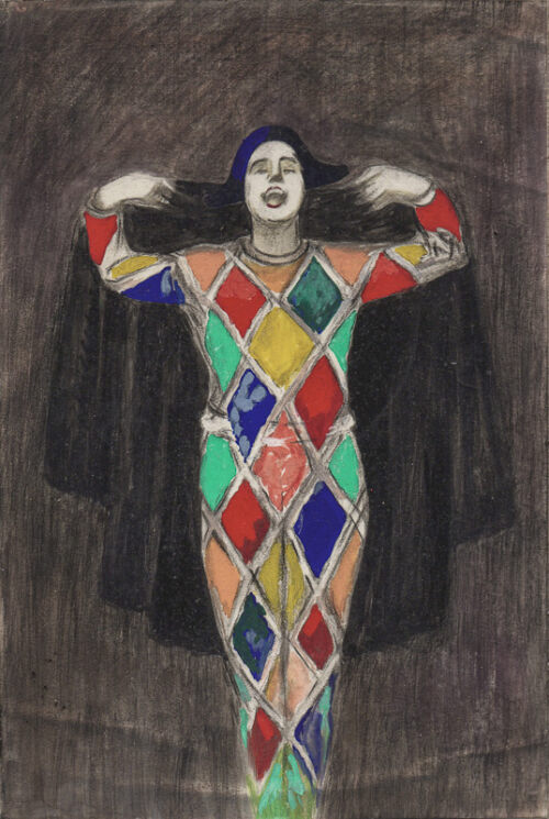 Photo peinte publicitaire : Teinture Arlequin