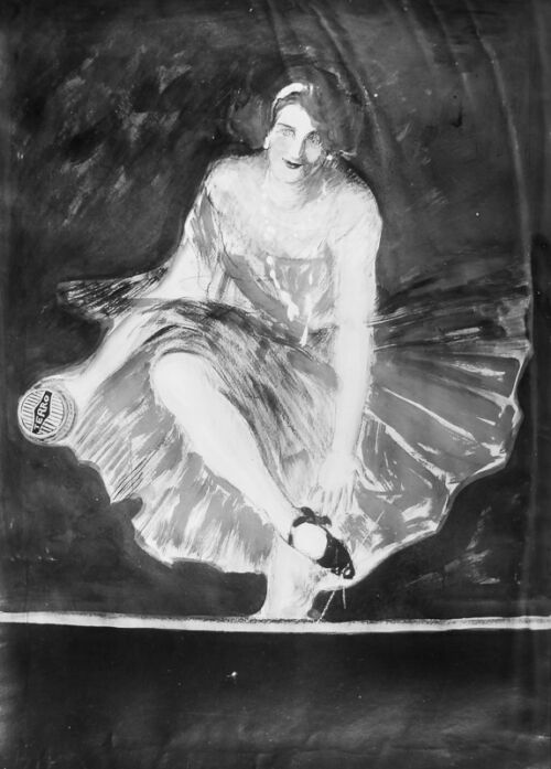 1924 - Une femme montre avec le sourire