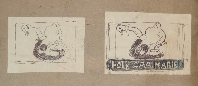 Advertising maquette: Foie gras Marie