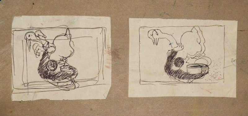 Advertising maquette: Foie gras Marie