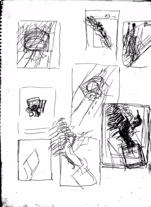 Advertising sketch photo: Oil