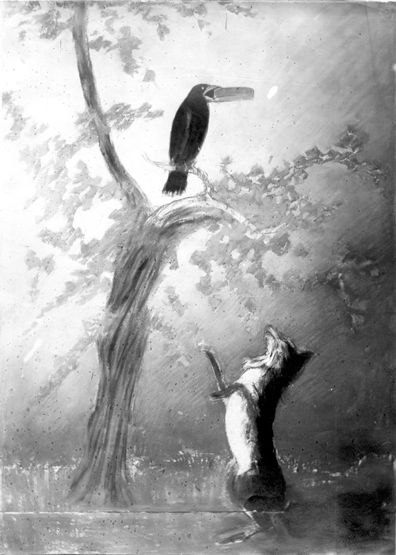 Advertising poster: Maître Corbeau, - Illustration of La Fontaine's fable "The Crow and the Fox". - by Leonetto Cappiello