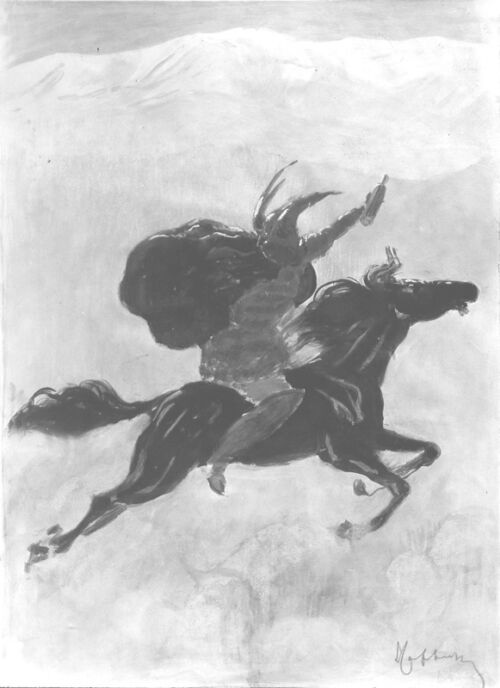 Cavalier dans la montagne