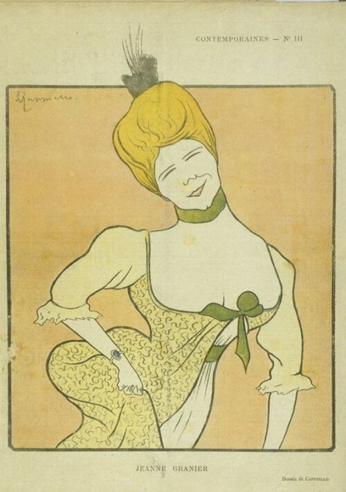 Jeanne Granier, caricature de Cappiello