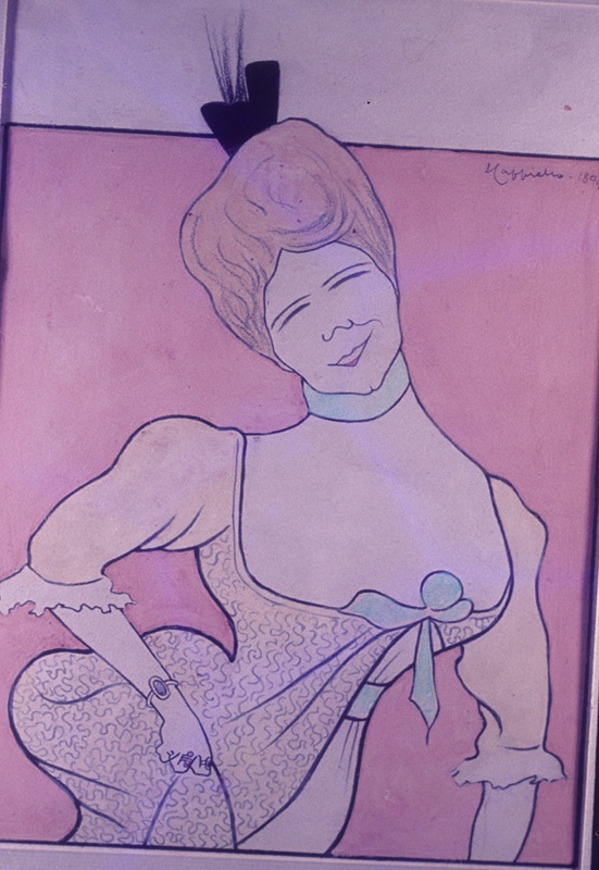 Caricature originale de Jeanne Granier par Cappiello