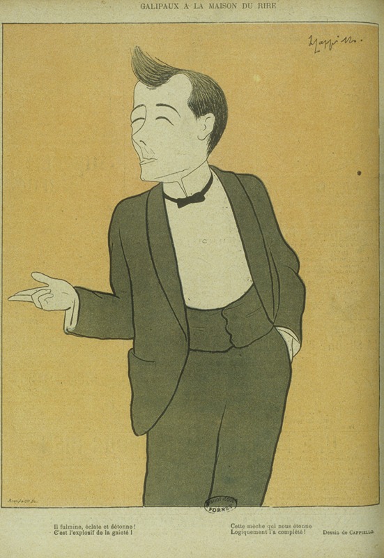 Galipaux à la maison du Rire, caricature de Cappiello