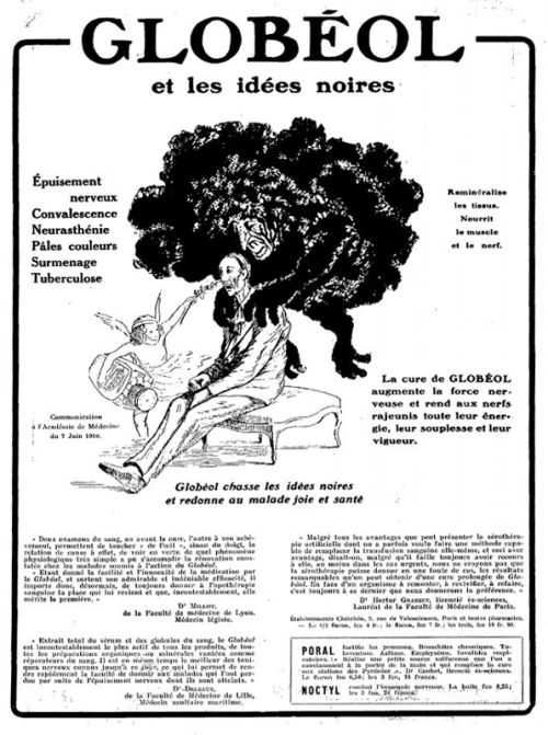 Publicité pour Globéol dessinée par Cappiello