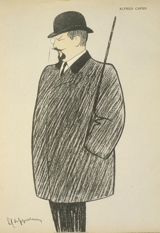 Caricature d'Alfred Capus par Cappiello
