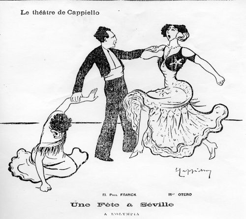 "Une fête à Séville", caricature de Cappiello